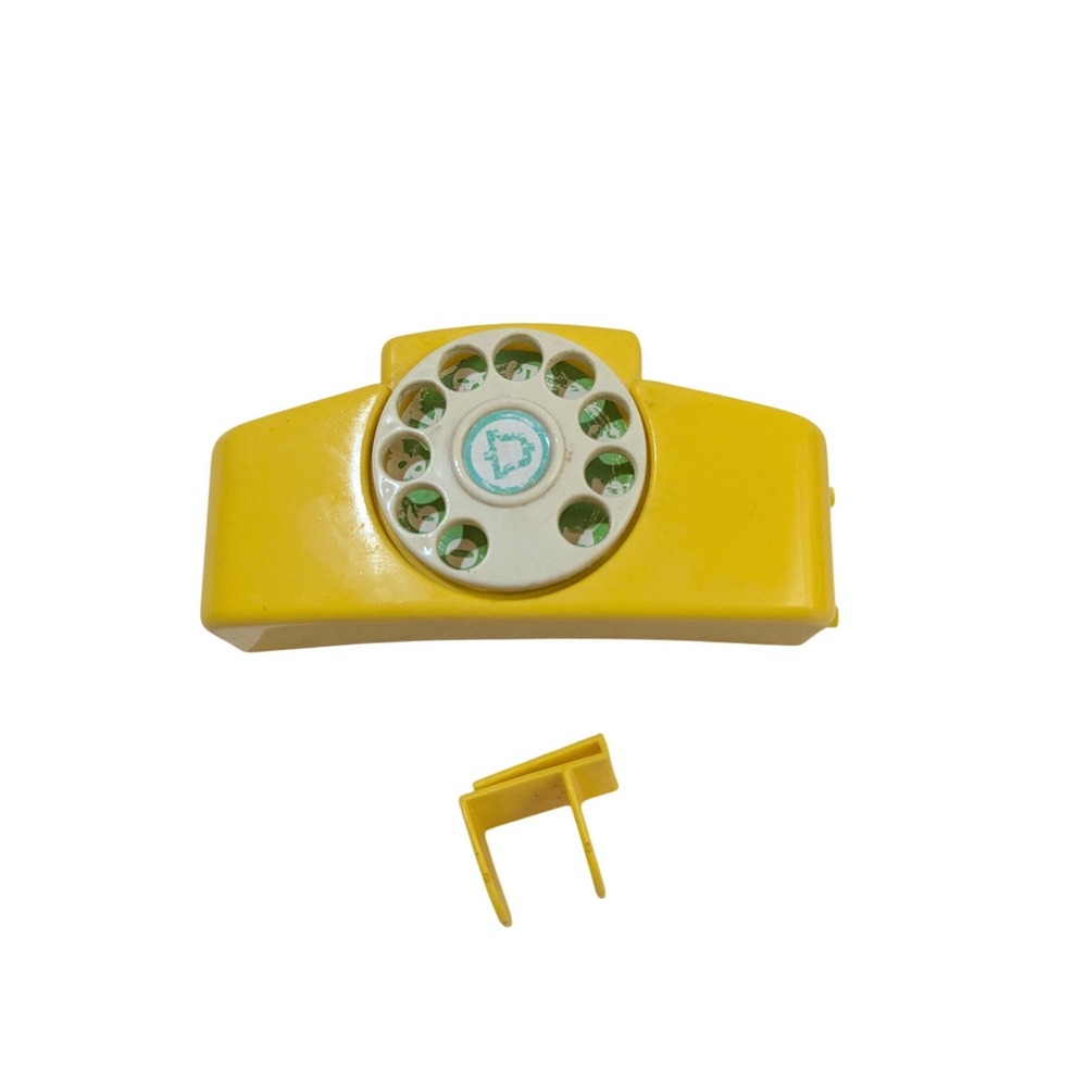 Little Tikes Party Kitchen Replacement Yellow Rotary Phone Dial Vintage Toy Part